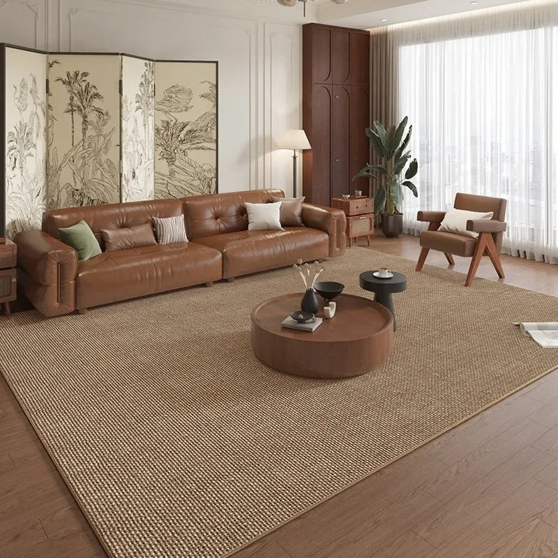 Living Room Carpet Bedroom Decor Anti-slip Large Rug Wear-resistant Floor Mat Home Decoration Brown Carpets Alfombra שטיח לסלון