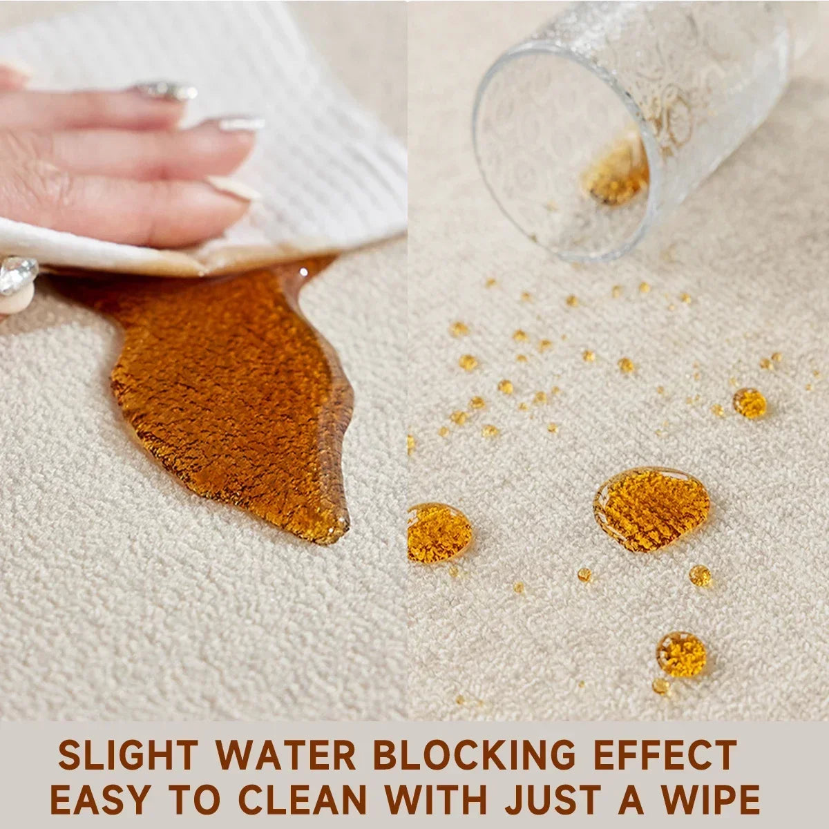 Living Room Carpet Bedroom Decor Anti-slip Large Rug Wear-resistant Floor Mat Home Decoration Brown Carpets Alfombra שטיח לסלון